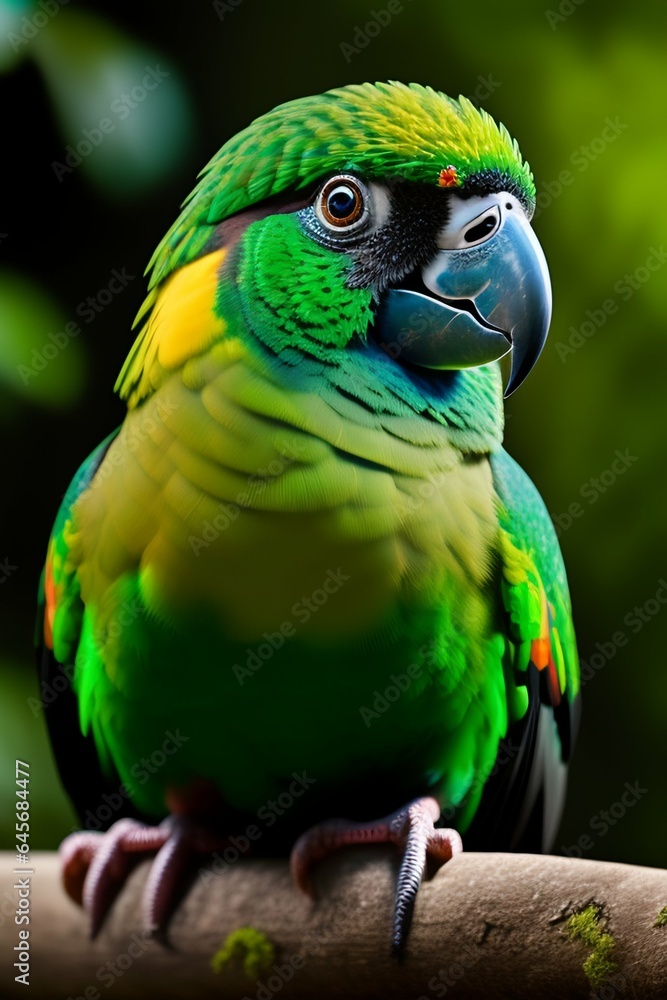 Best colorful green parrot