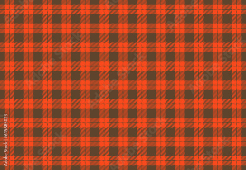 Buffalo pattern in soft and inviting shades of orange and brown creating a symmetrical and harmonious design, background associated with textiles, home decor, wallpaper or other creative applications