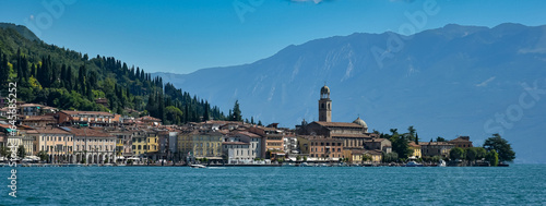 Splendid Summer Serenity: A Breathtaking View of Salò, Nestled by the Shores of Lake Garda, on a Glorious Day