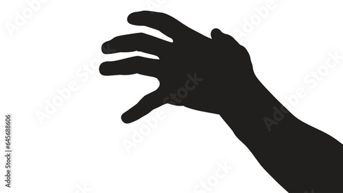hand silhouettes isolated on white, hands gesturing black, Black hands silhouettes, vector illustration