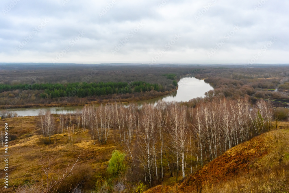 View from Nikolskaya mountain to the river Sura.