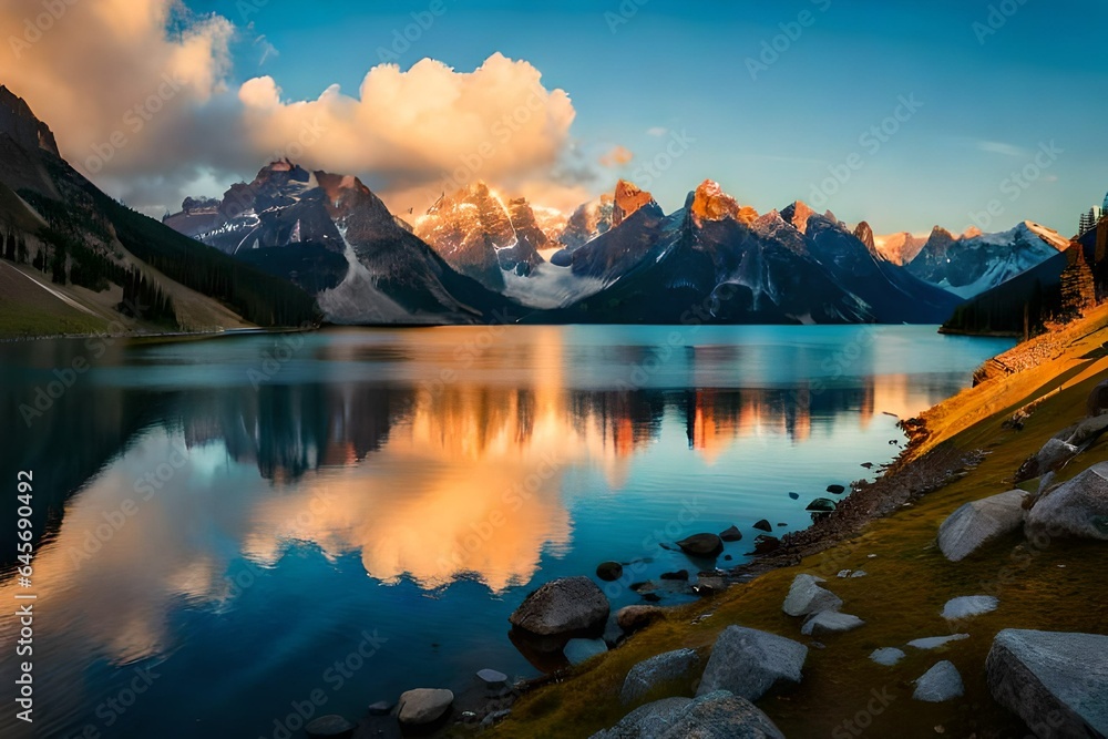 lake in the mountains