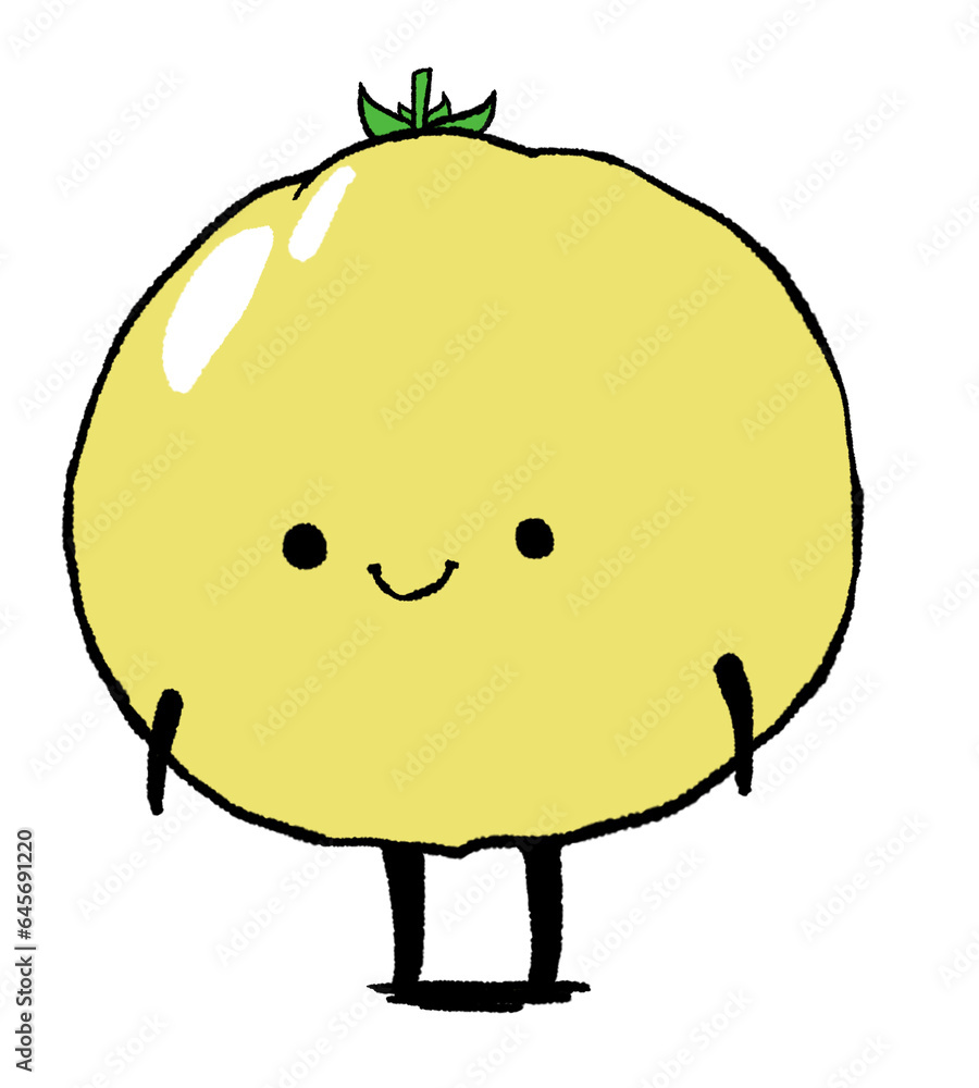 にっこり笑顔のトマト（黄色）