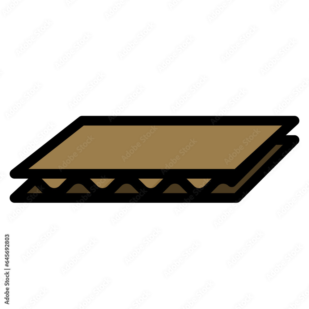singlewall corrugated cardboard icon singlewall corrugated cardboard icon
