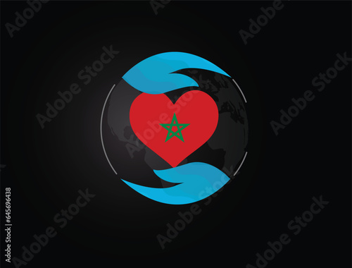 pray for Morocco concept poster design. earthquake hit Morocco.