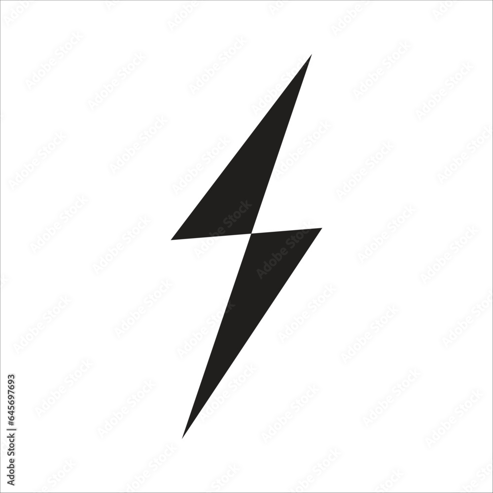 lightning bolt icon simple design art eps 10