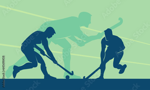 Attractive editable vector field hockey game in action design great for your design resources print and other