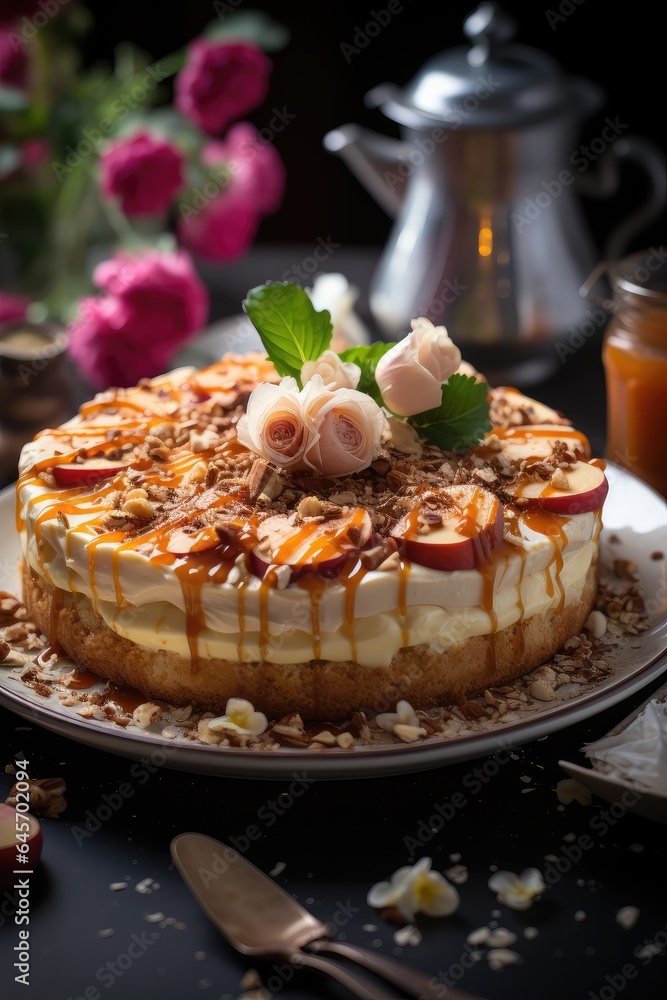 Traditional Thanksgiving Apple Rose Cheesecake Traditional Thanksgiving Apple Rose Cheesecake