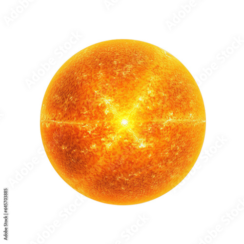 Sun isolated on transparent background, Generative ai