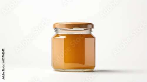 Honey Jar Mock Up with blank label isolated on White background copy space