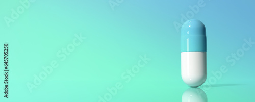 Pharmaceutical medicine capsule - Healthcare theme - 3D render