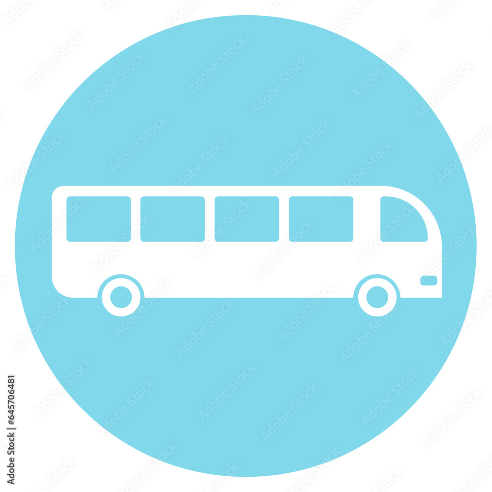 blue bus station sign circle icon blue bus station sign circle icon