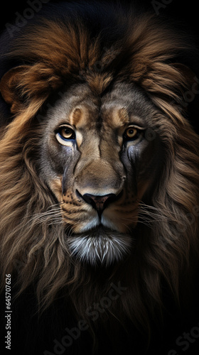 A Big Fierce Male Lion Face Close-Up Selective Focus © Image Lounge