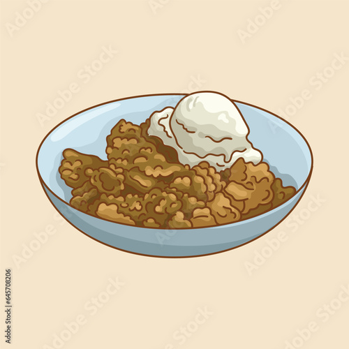 Apple Crisp. Autumn apple dishes.