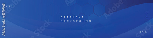 Blue abstract background LinkedIn banner template, Linkedin header
