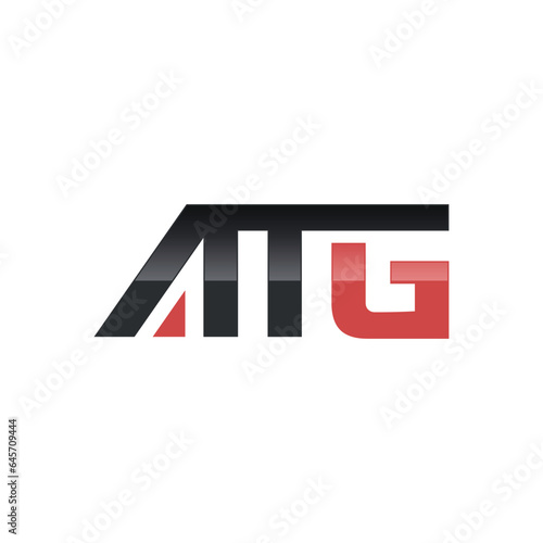  Letter ATG logo design vector