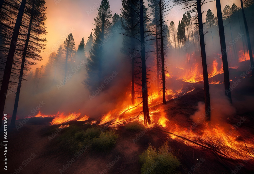dangerous fire in the forest dangerous fire in the forest