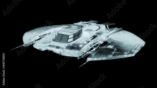 alien spaceship in drone view © DM7
