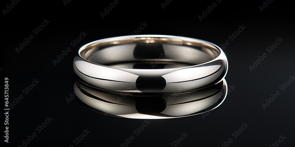 beautiful lying silver ring, ai generative beautiful lying silver ring, ai generative