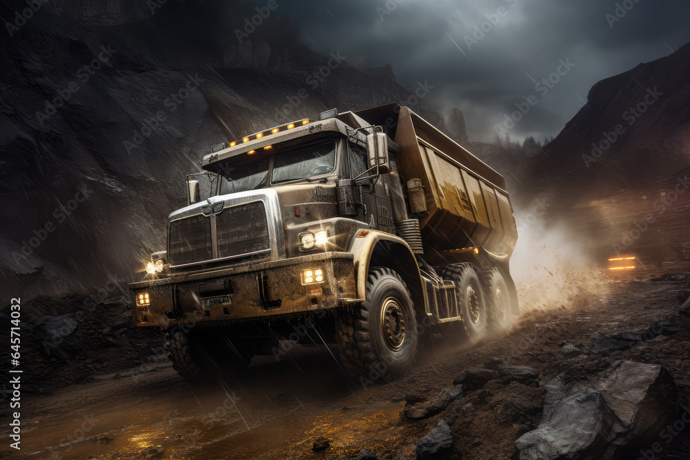 Robust Mining Truck in Action: Extracting Coal from the Depths, a Gritty Display of Industrial Power and Resource Harvesting Robust Mining Truck in Action: Extracting Coal from the Depths, a Gritty Display of Industrial Power and Resource Harvesting