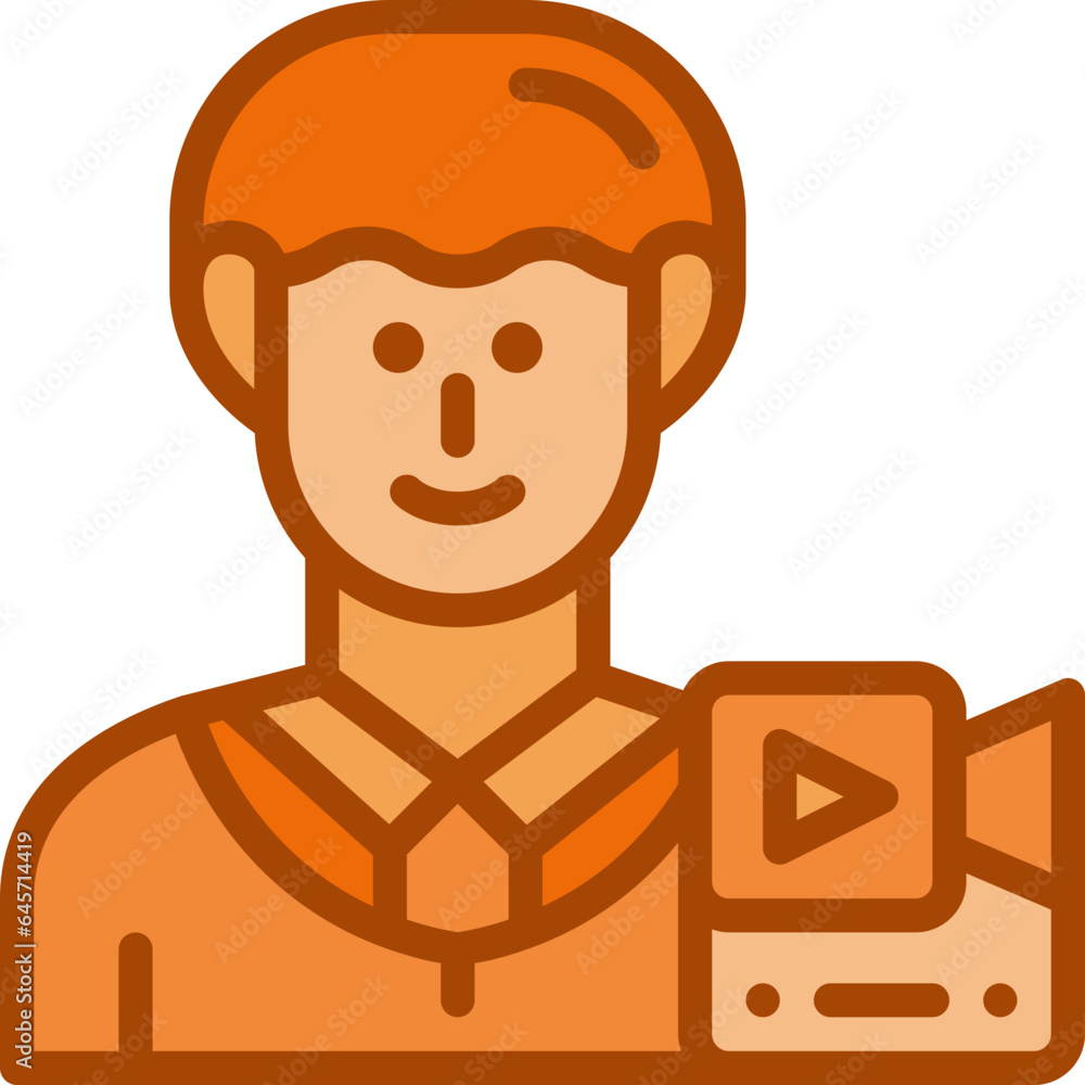 vlogger two tone icon vlogger two tone icon