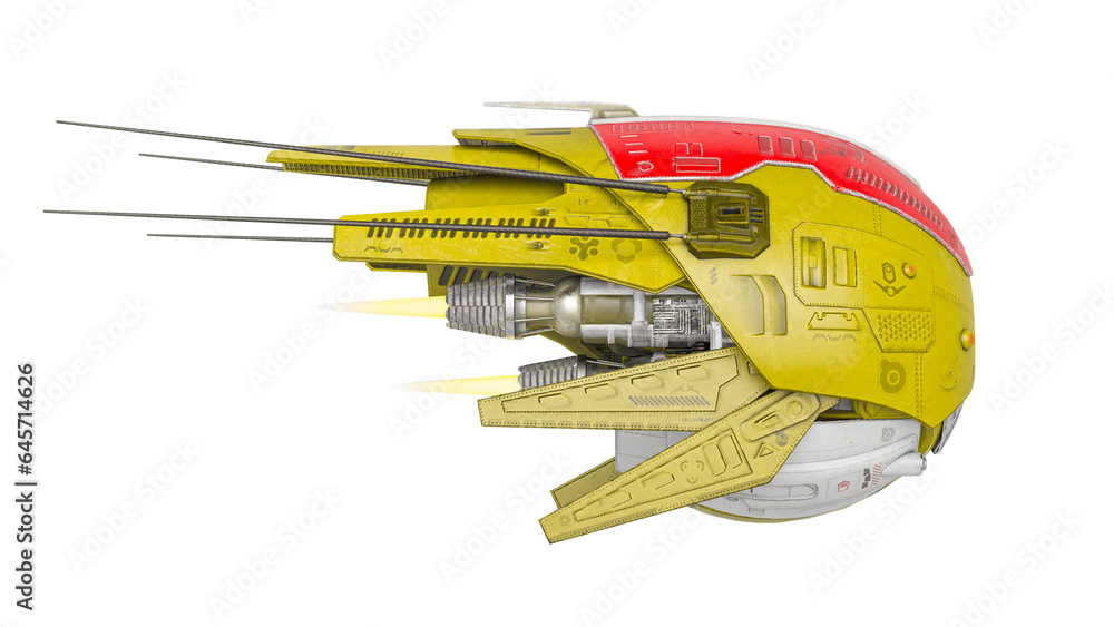 alien drone side view in white background Stock Illustration Adobe Stock