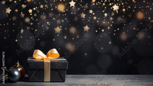 Luxury christmas background with copyspace for your text,design. Christmas concept. Generative AI.