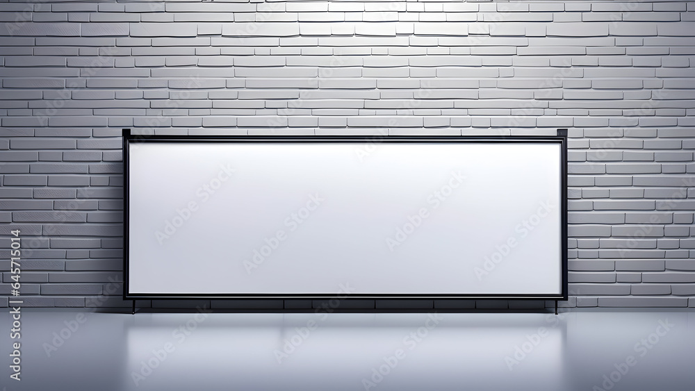 Blank billboard on wall. Blank billboard on wall.