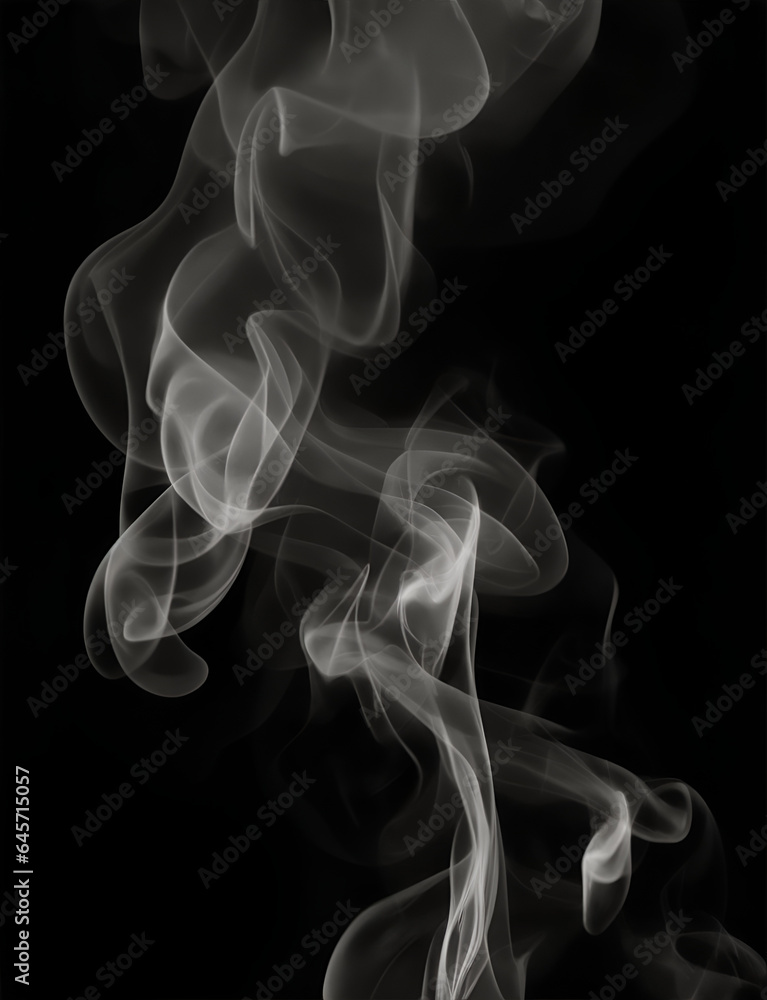 Obraz premium Smoke on a black background. AI Generated