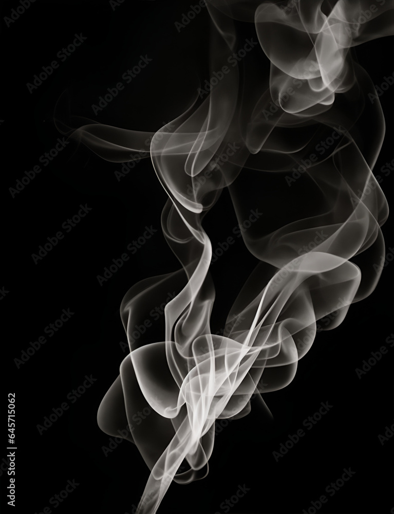 Smoke on a black background. AI Generated Smoke on a black background. AI Generated