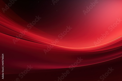 Blank red display on vivid summer background with minimal style. Blank stand for showing product. 3D rendering.