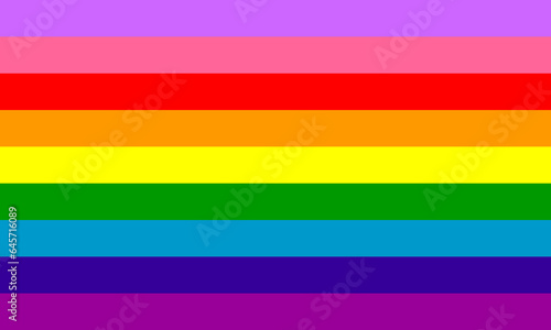 LGBT pride colorful flag background banner vector, nine-stripe flag, official colors