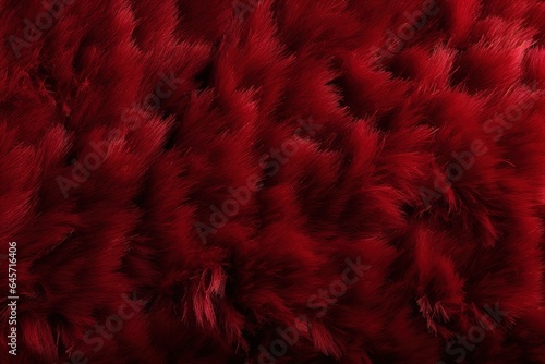 Dark red matte background of suede fabric, closeup.