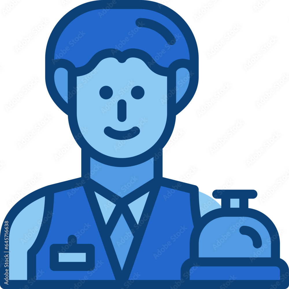 receptionist two tone icon receptionist two tone icon