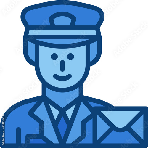 mailman two tone icon
