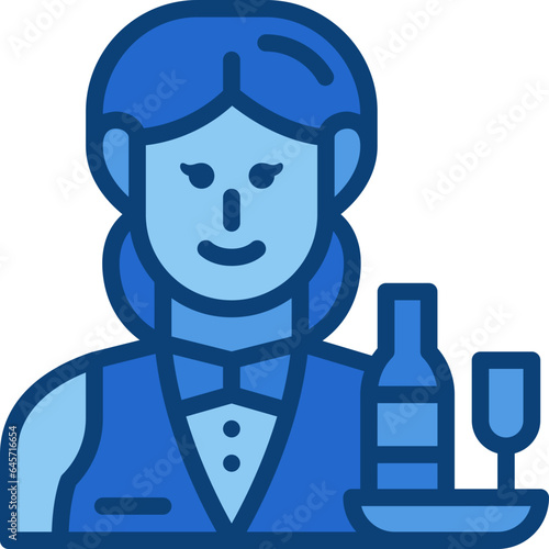 waitress two tone icon