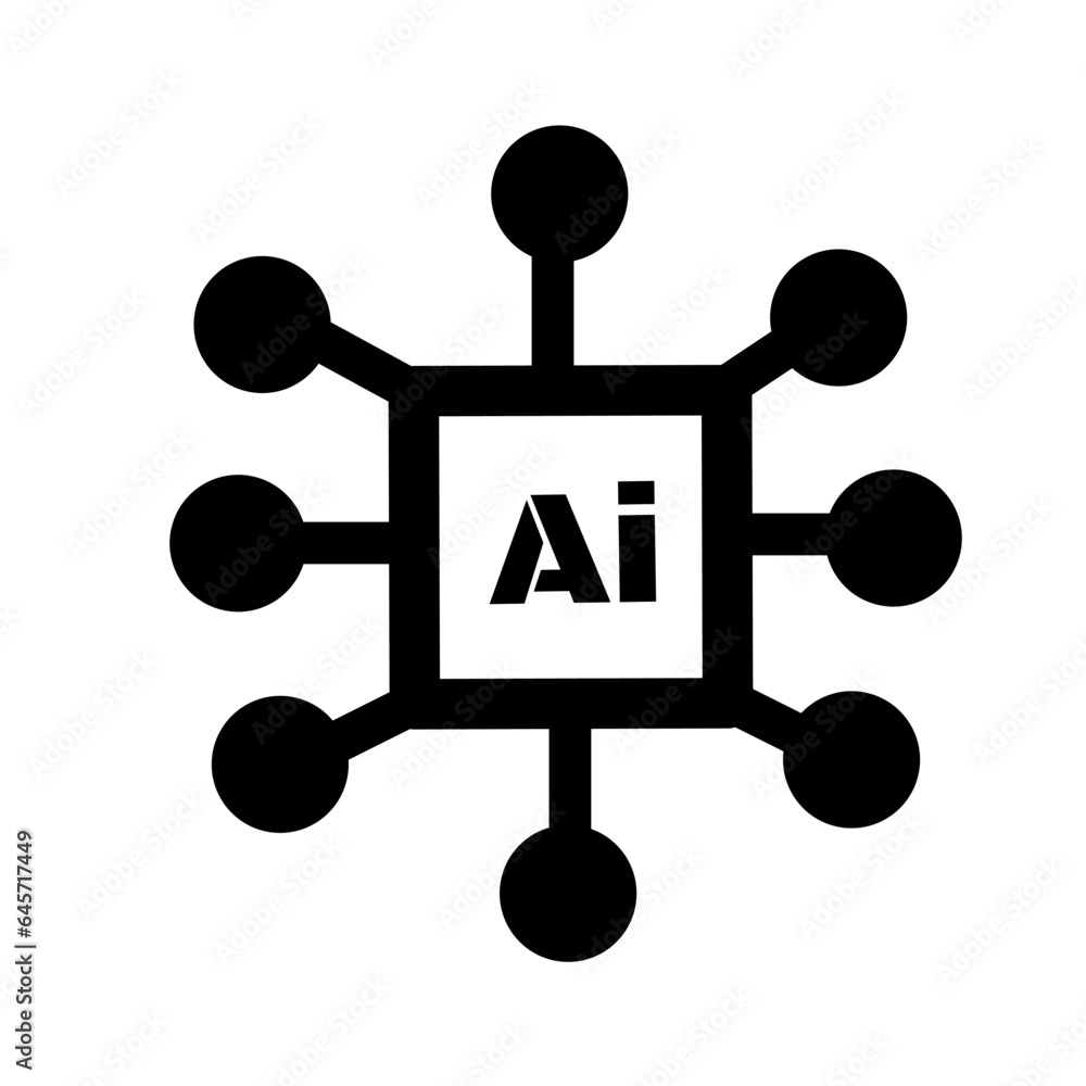 AI Processor vector icon for websites and mobile minimalistic flat design AI Processor vector icon for websites and mobile minimalistic flat design