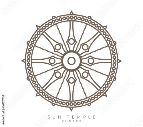 Konark Wheel - Sun Temple - Odisha - Icon