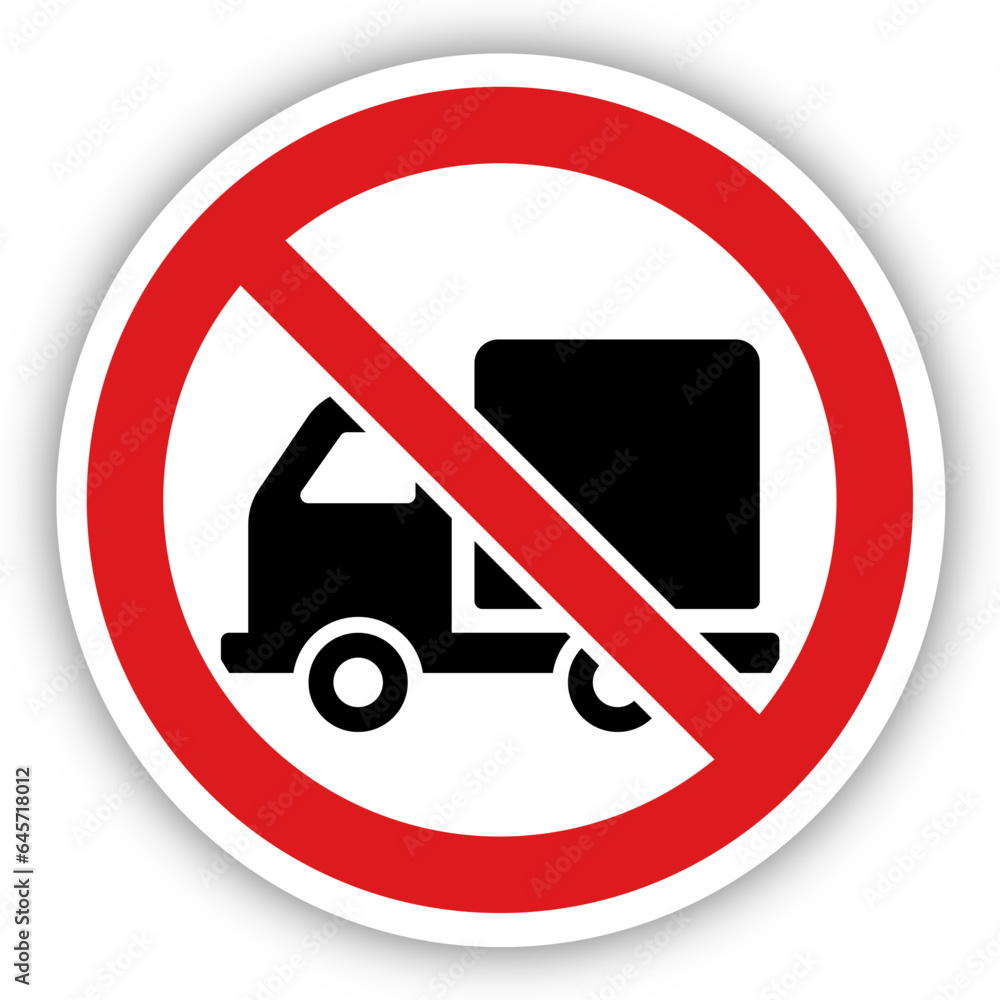 Panneau interdiction signalisation interdit rond rouge camion Panneau interdiction signalisation interdit rond rouge camion