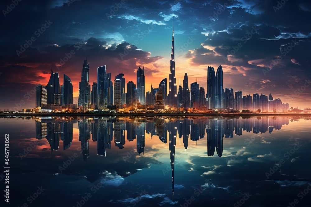 Dubai city by night