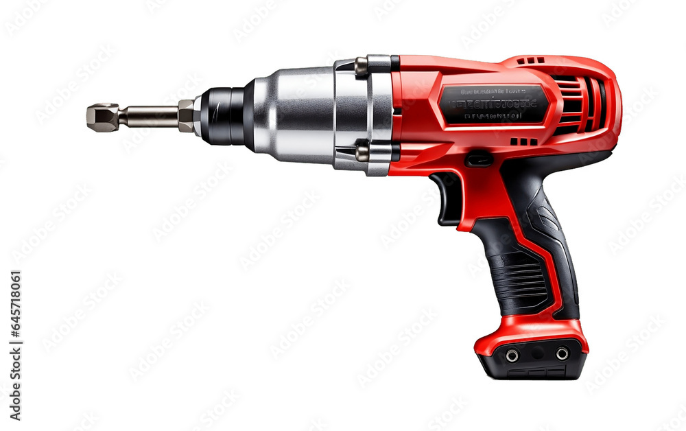 Electric Impact Driver High Power Fastening Tool Isolated on a Transparent Background PNG. Generative AI