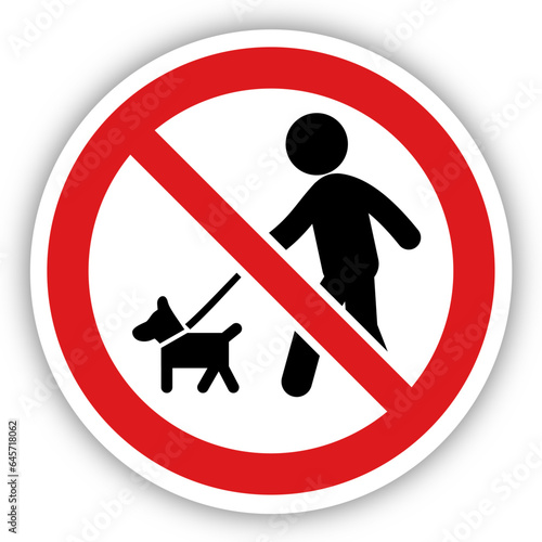 Panneau interdiction signalisation interdit rond rouge chien 