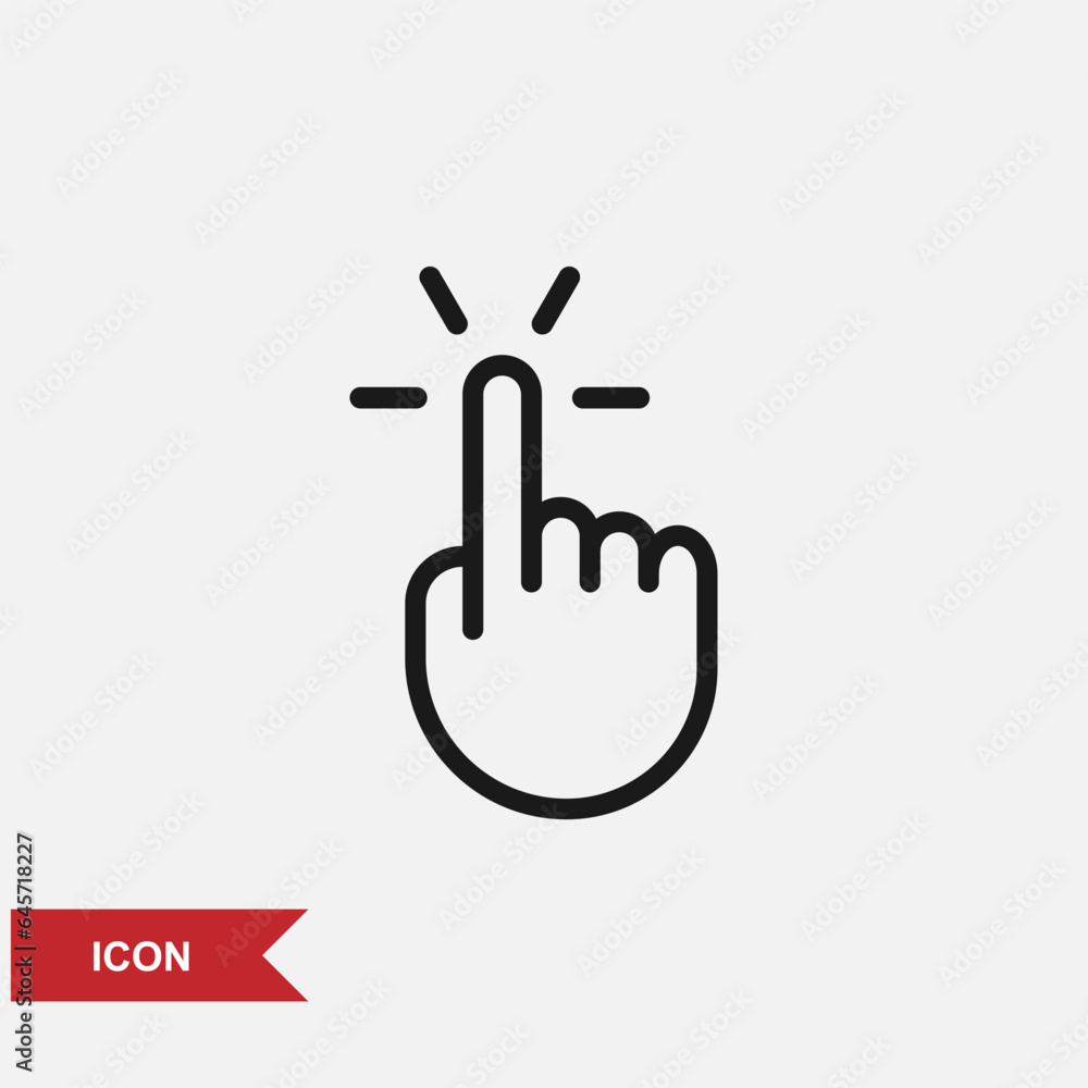 Obraz premium Touch with hand icon vector