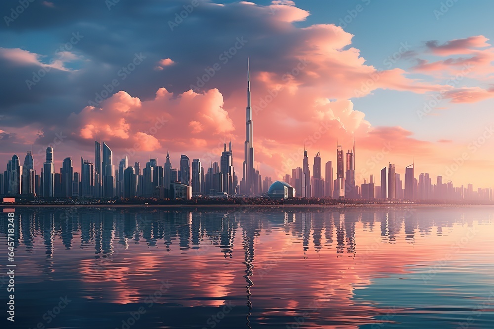 Dubai Marina cityscape, UAE