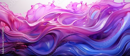 Colorful Fluid Flowing over an Abstract Background. Insane Reflections.