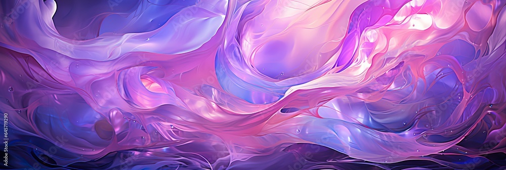 Fototapeta premium Colorful Fluid Flowing over an Abstract Background. Insane Reflections.