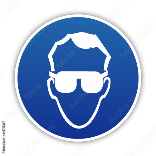 Panneau EPI protection des yeux lunettes