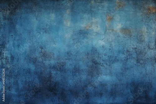 Generative AI image of navy dark blue texture toned rough concrete surface background for wall decoration
