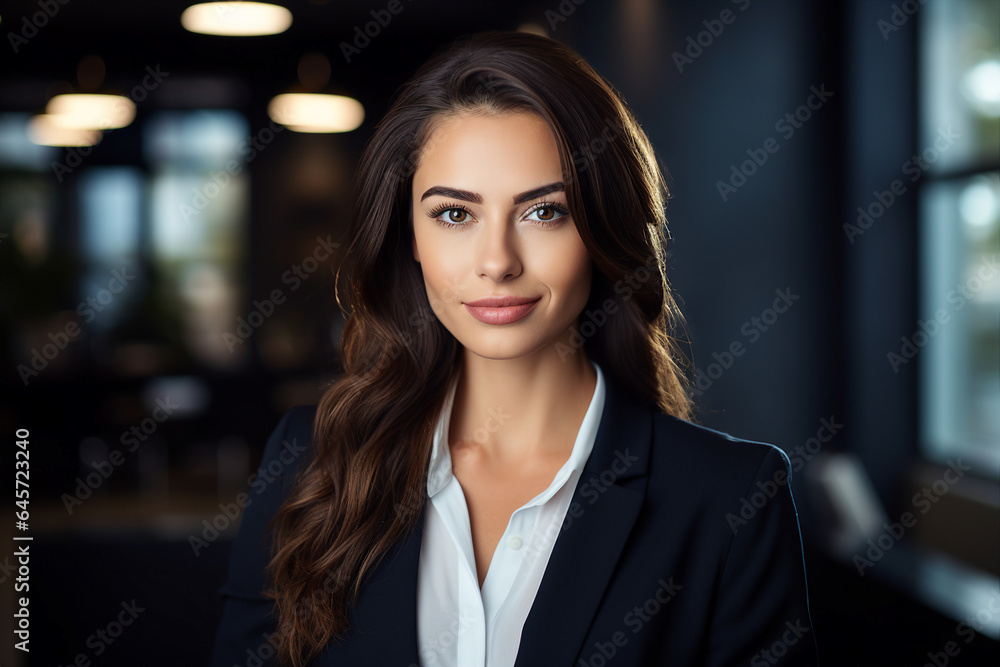 Generative AI picture portrait of amazing gorgeous office worker young woman Generative AI picture portrait of amazing gorgeous office worker young woman
