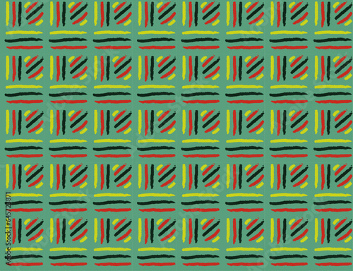 African Print Fabric. Vector Seamless Tribal Pattern. Traditional Ethnic Hand Drawn Ornament for your Design Cloth, Carpet, Rug, Pareo, Wrap